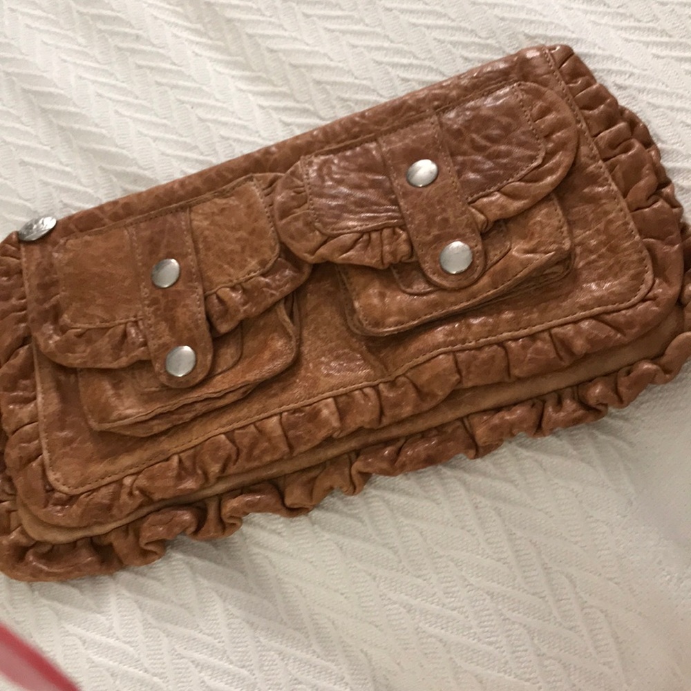 Treesje western style leather clutch
